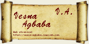 Vesna Agbaba vizit kartica